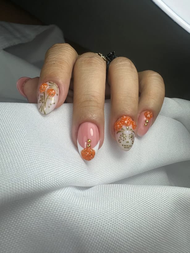 Diseño de nail art del estudio, trabajo 1