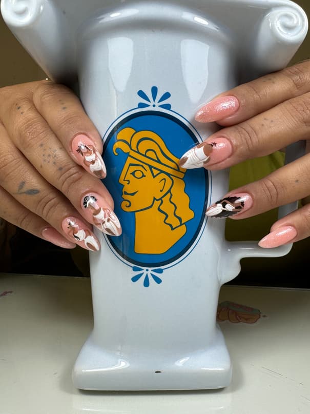 Diseño de nail art del estudio, trabajo 2