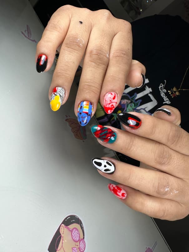 Diseño de nail art del estudio, trabajo 6